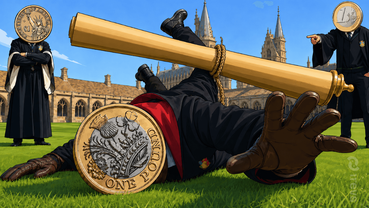 Pound Sterling Falls as UK Gilt Yields Hit 1998 High